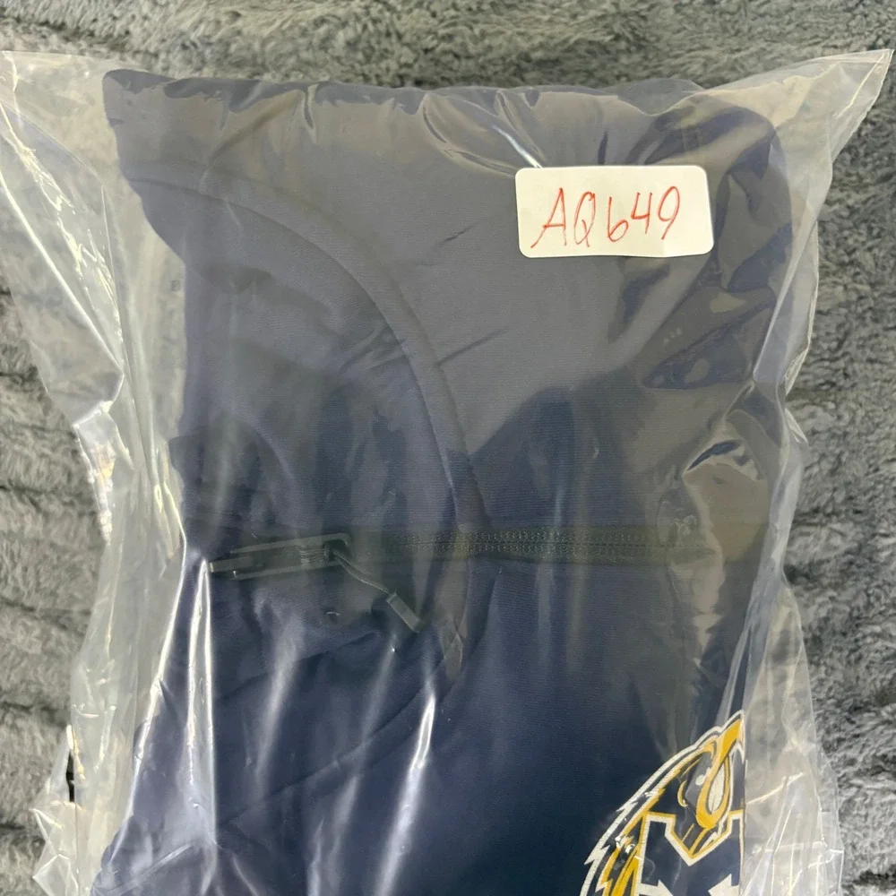 Under Armour Kent State Football Full Zip Hoodie Navy Blue Mens 2XL Jacket AQ649